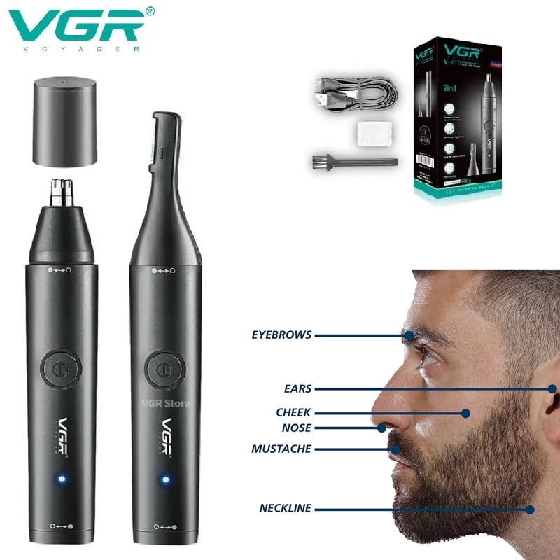 VGR ล้างทําความสะอาดได้จมูกผม  - Nose Trimmer บทวิจารณ์และราคา